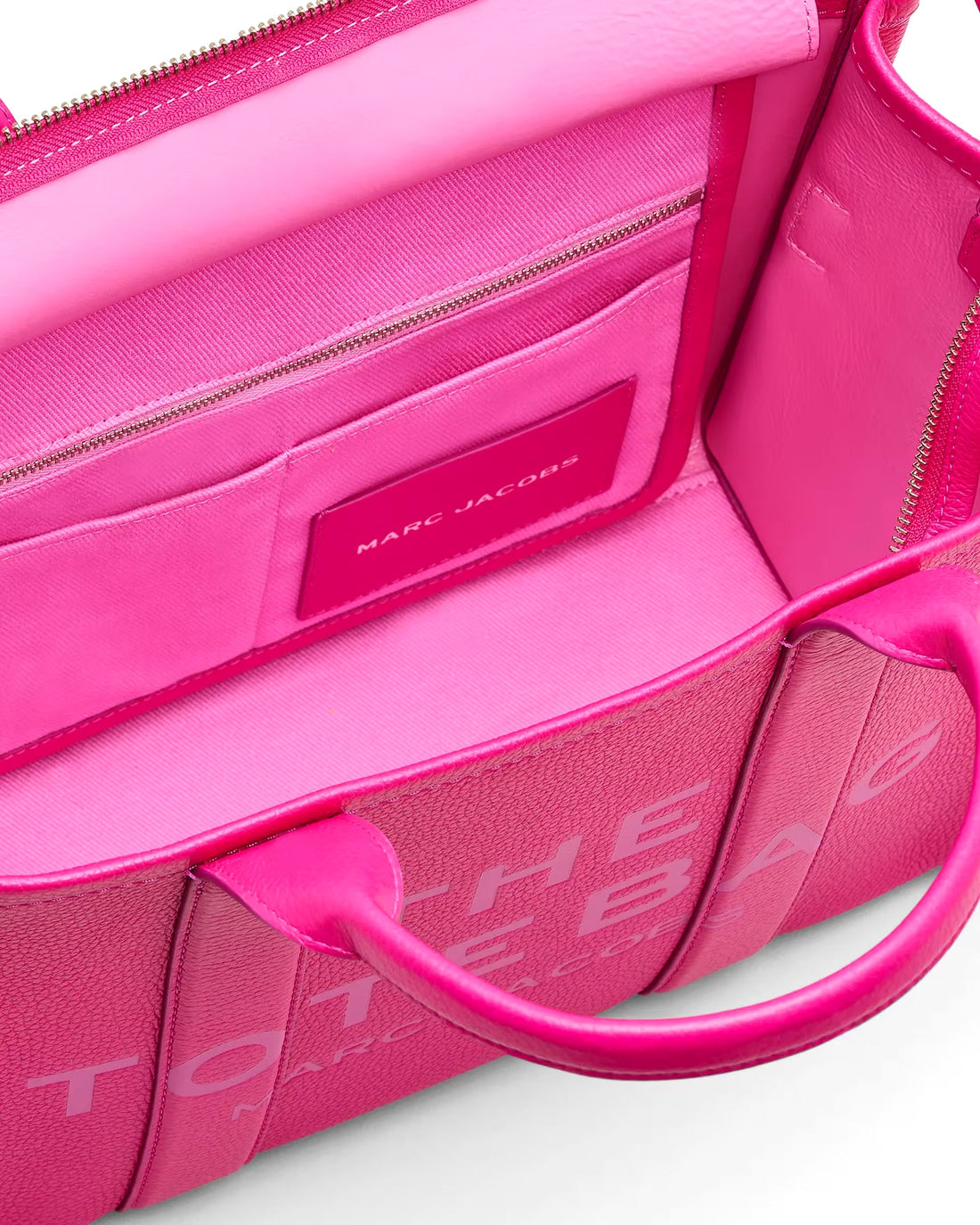 Marc Jacobs The Leather Medium Tote Bag - HOT PINK