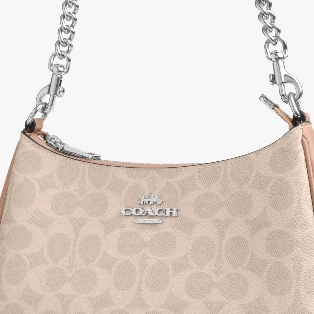 Coach Teri Shoulder Bag In Signature Canvas - Silver/Sand/Taupe