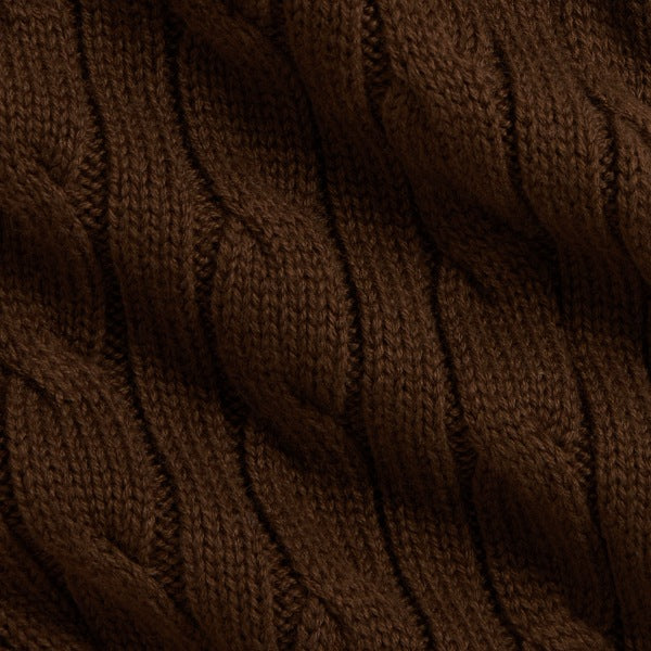 Baby Cable-Knit Cotton Cardigan & Pant - Chocolate Mousse