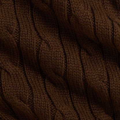 Baby Cable-Knit Cotton Cardigan & Pant - Chocolate Mousse
