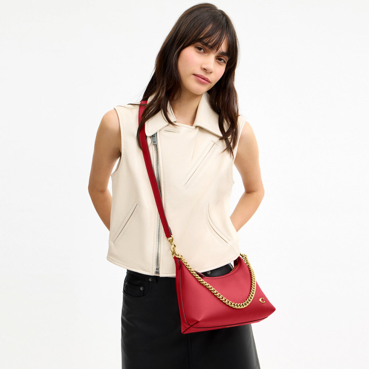 Coach Juliet Shoulder Bag 25 - Brass/Poppy