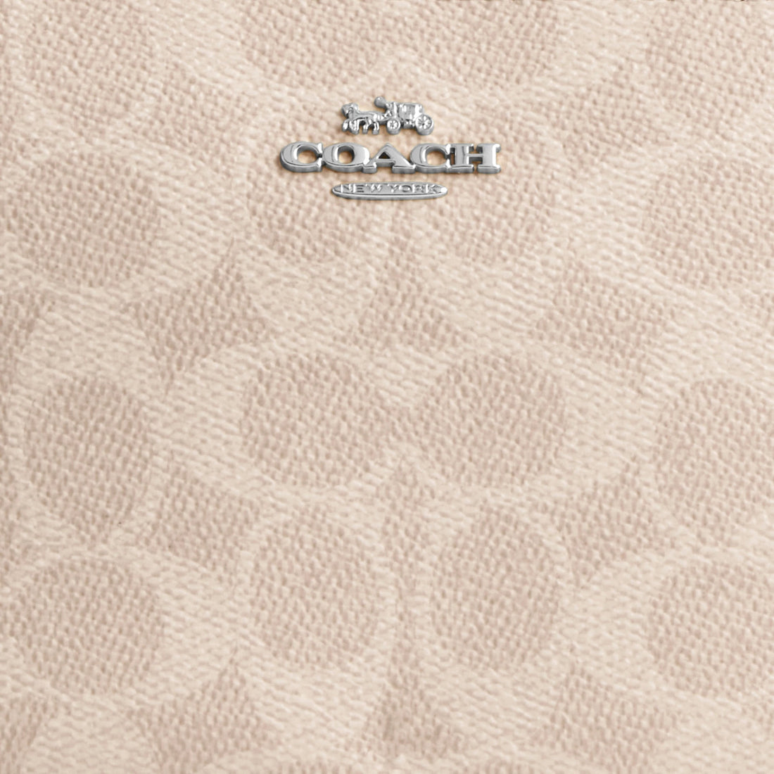 Coach Nolita 19 In Signature Canvas - Silver/Sand/Taupe
