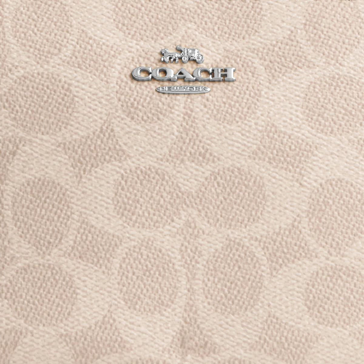 Coach Nolita 19 In Signature Canvas - Silver/Sand/Taupe