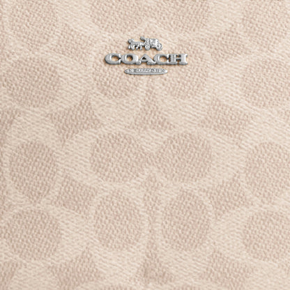 Coach Nolita 19 In Signature Canvas - Silver/Sand/Taupe
