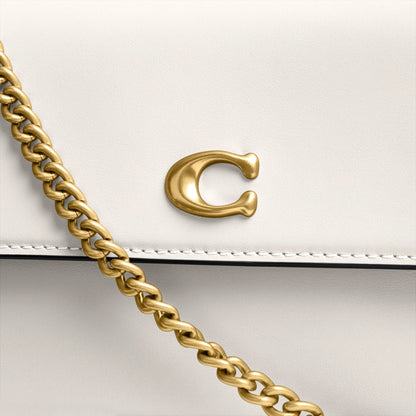 Coach Brook Flap Chain Bag - Brass/Chalk