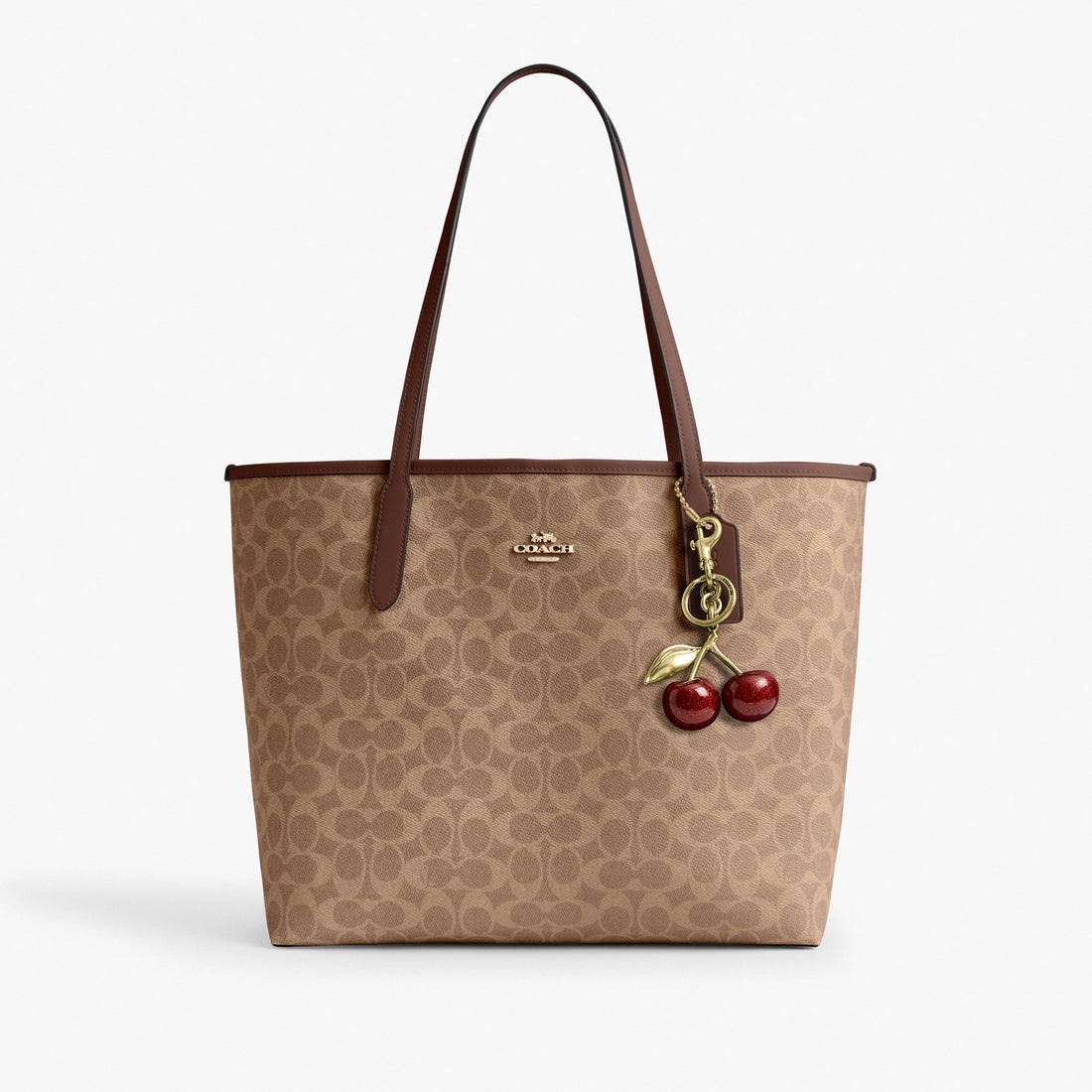 Coach City Tote Bag In Signature Canvas - Gold/Tan/Brown