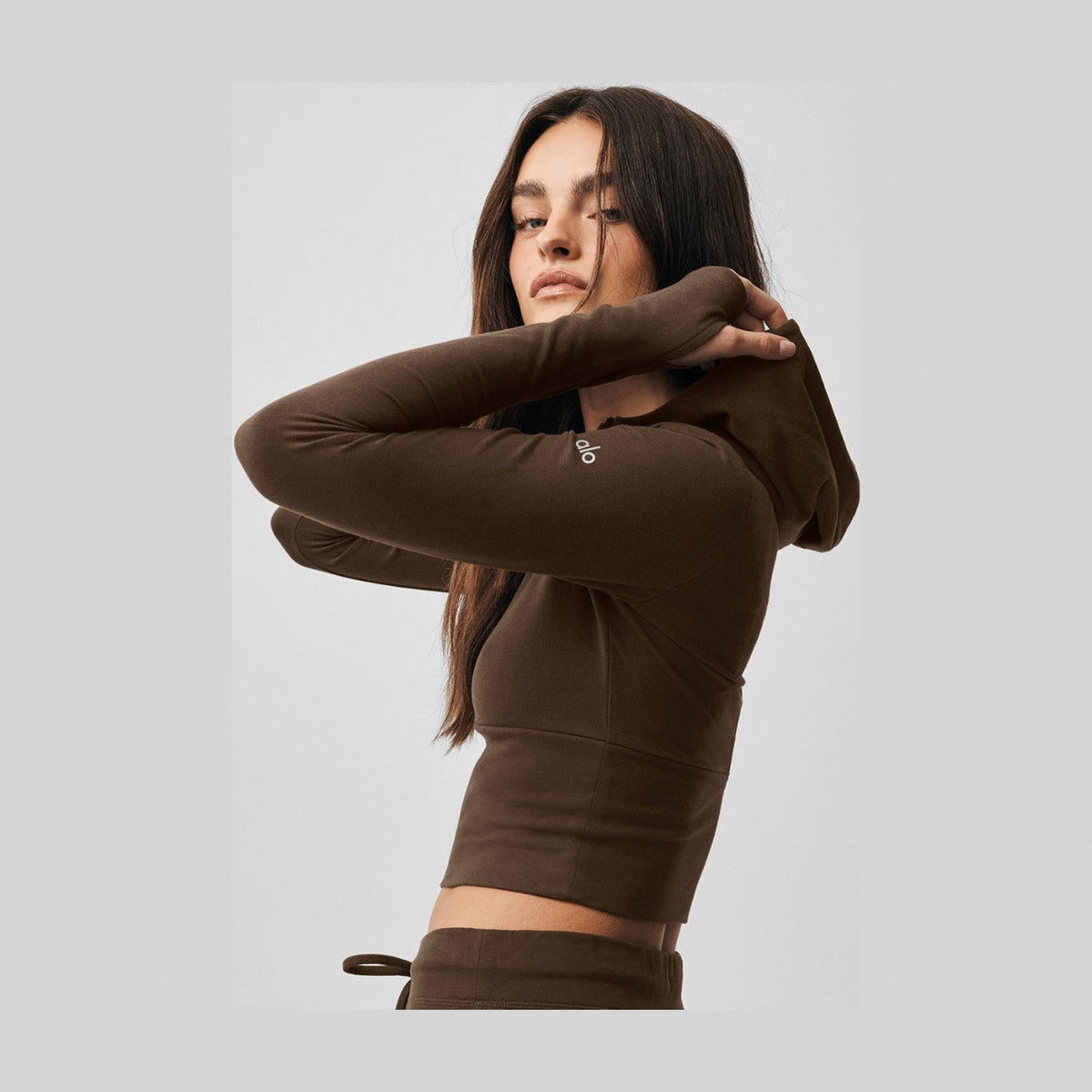Alo Yoga Sway Full Zip Hoodie - Espresso