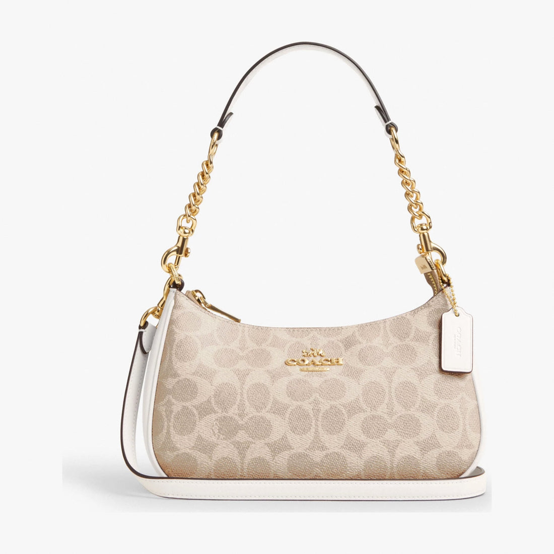 Coach Teri Shoulder Bag In Signature Canvas - Gold/Sand/Chalk