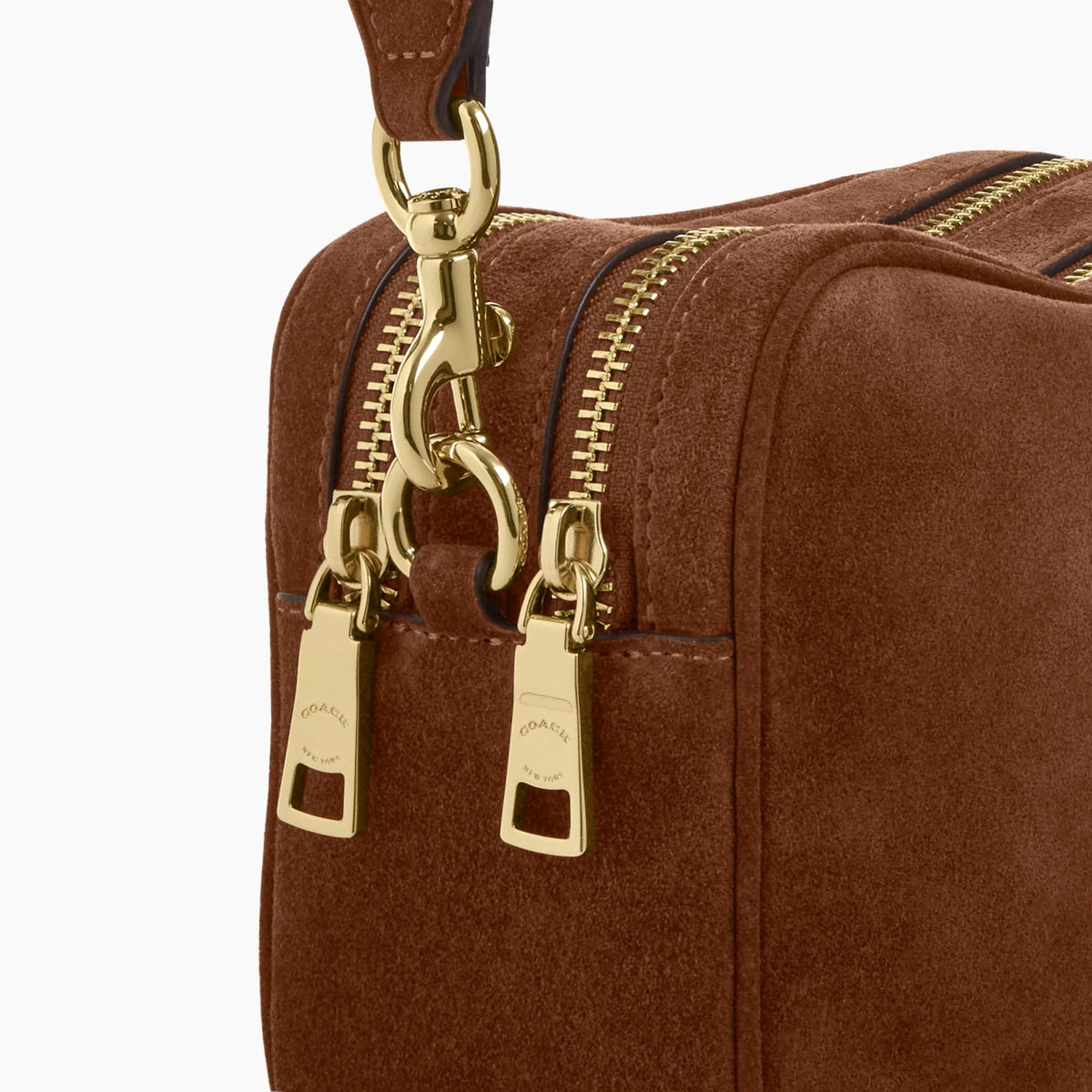 Coach Mini Carey Crossbody Bag - Gold/Warm Brown