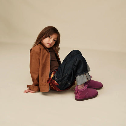 UGG Kids' Ultra Mini Bailey Bow - Dark Winterberry