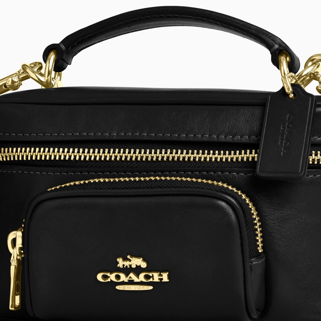 Coach Rainer Crossbody Bag 18 With Pocket - Gold/Black