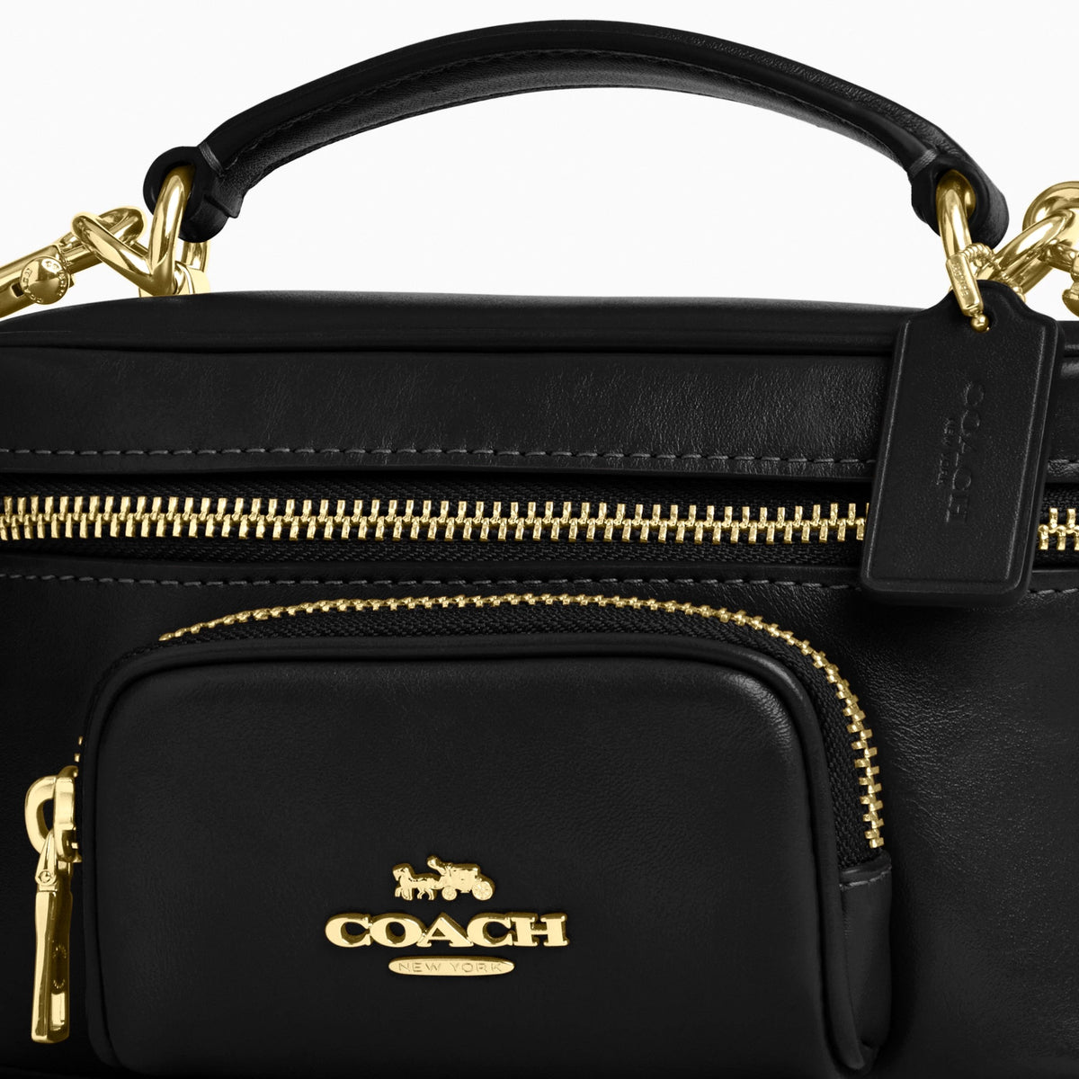 Coach Rainer Crossbody Bag 18 With Pocket - Gold/Black