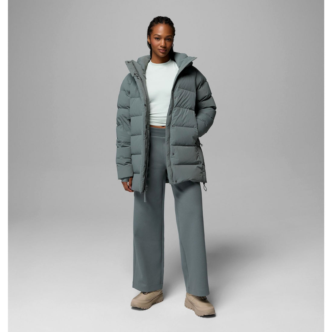 Columbia Women's Amaze Puff Mid Hooded Jacket - Sedona Sage