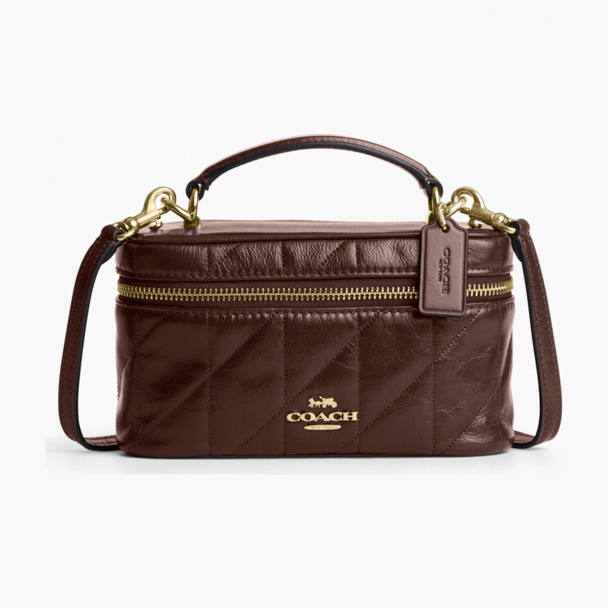 Coach Rainer Crossbody Bag 18 With Quilting - Gold/Maple