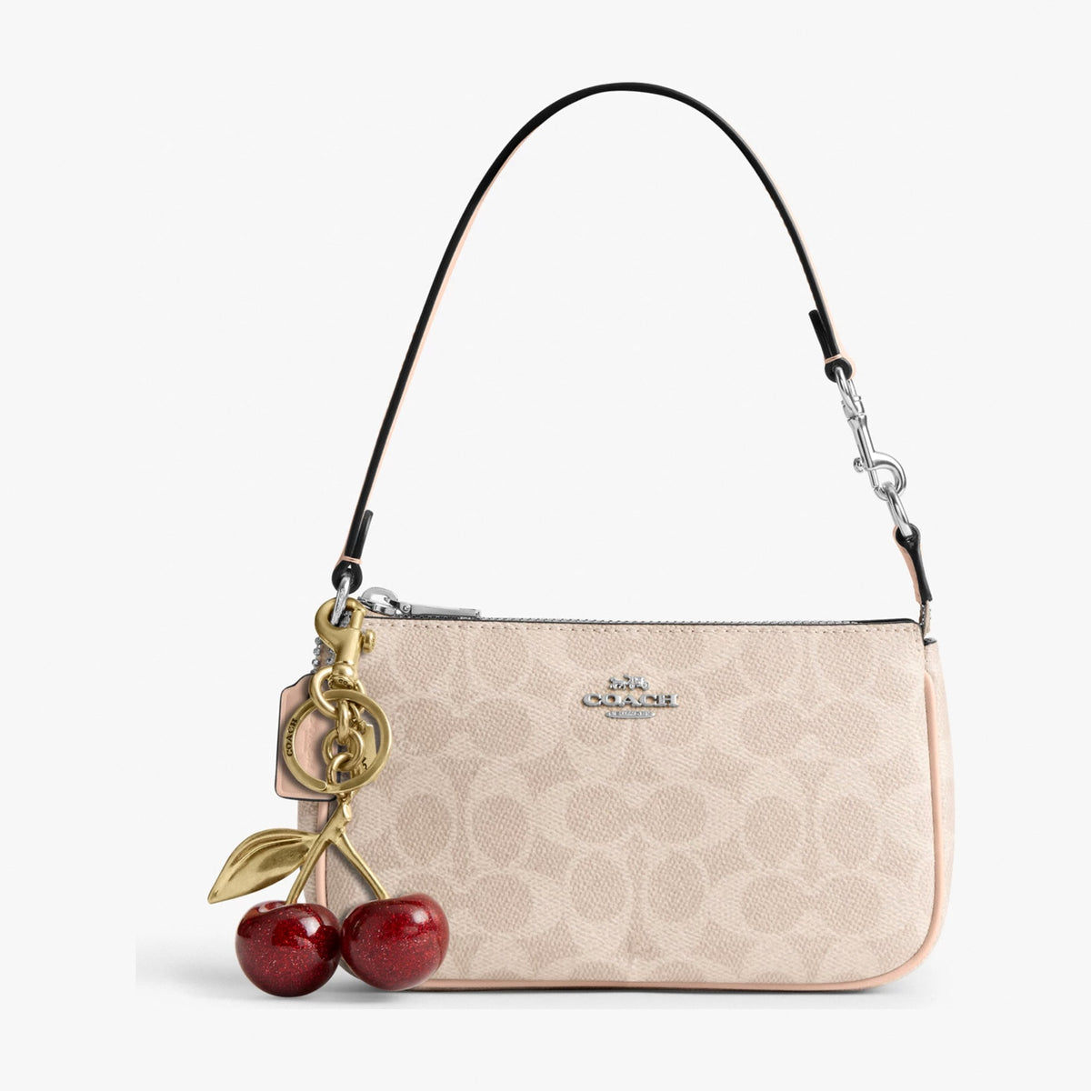 Coach Nolita 19 In Signature Canvas - Silver/Sand/Taupe