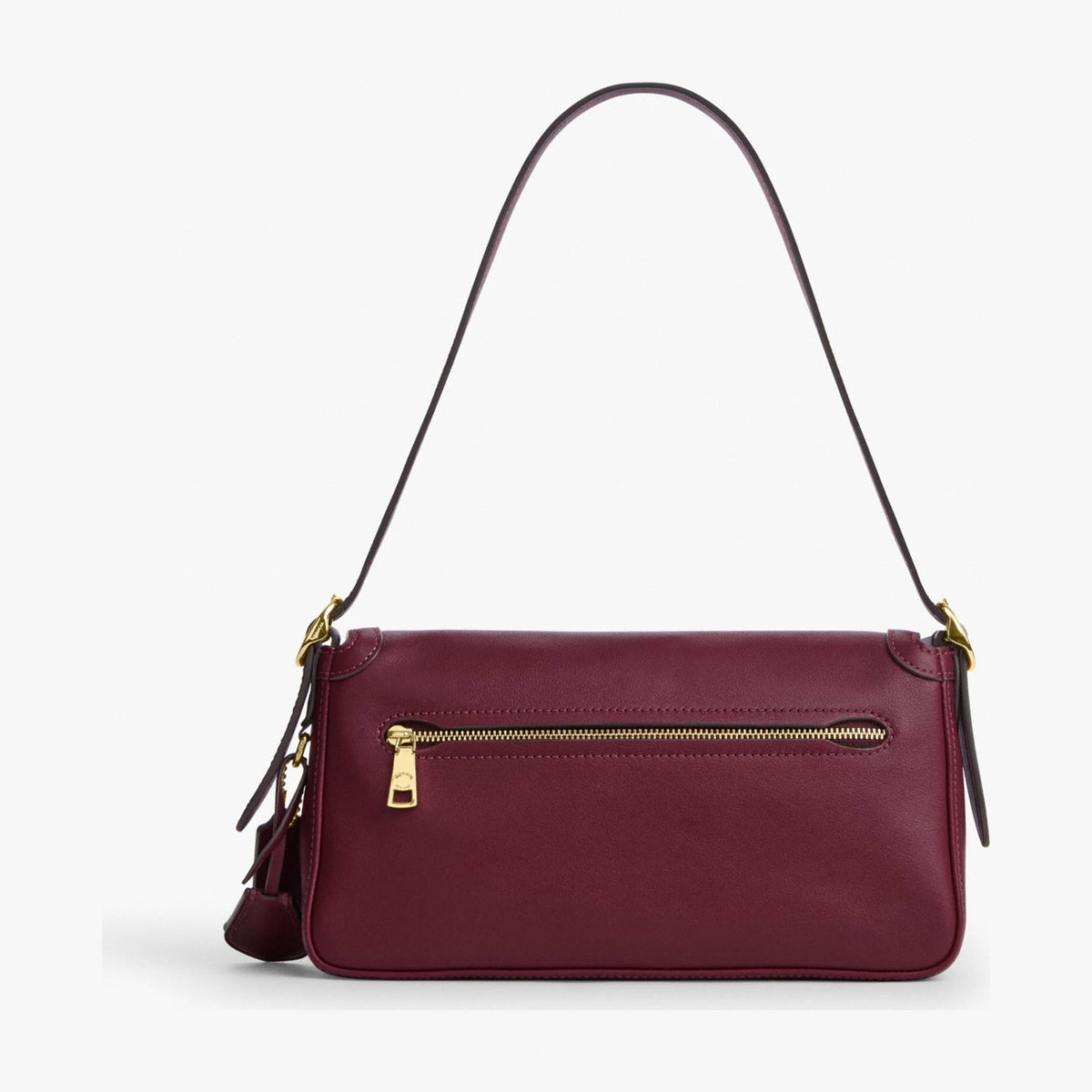 Coach Etta Small Flap Shoulder Bag - Gold/Dark Cherry