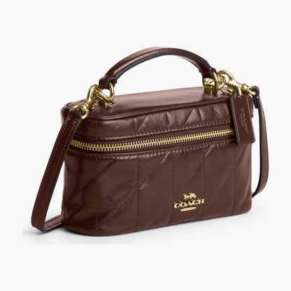Coach Rainer Crossbody Bag 18 With Quilting - Gold/Maple