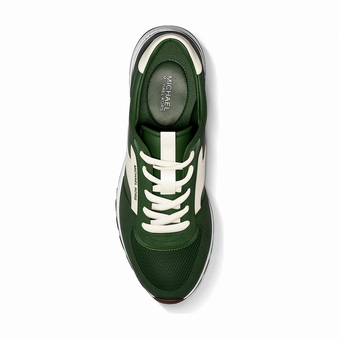 Michael Kors Remy Mixed-Media Trainer - AMAZON GREEN