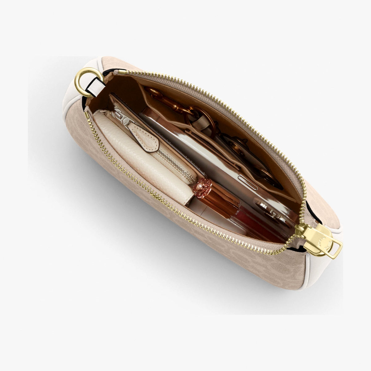 Coach Teri Shoulder Bag In Signature Canvas - Gold/Sand/Chalk