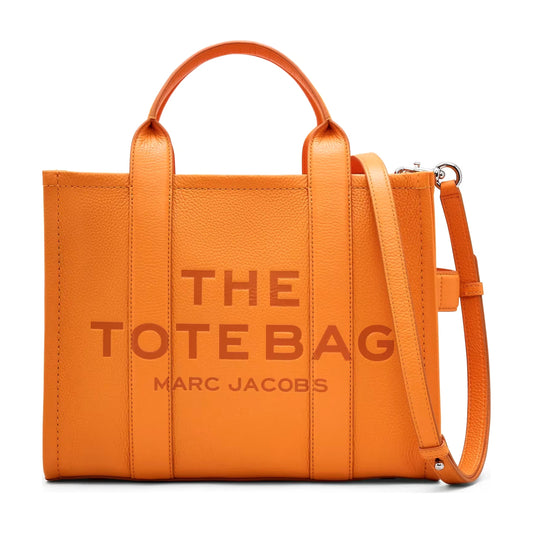 Marc Jacobs The Leather Medium Tote Bag - TANGERINE