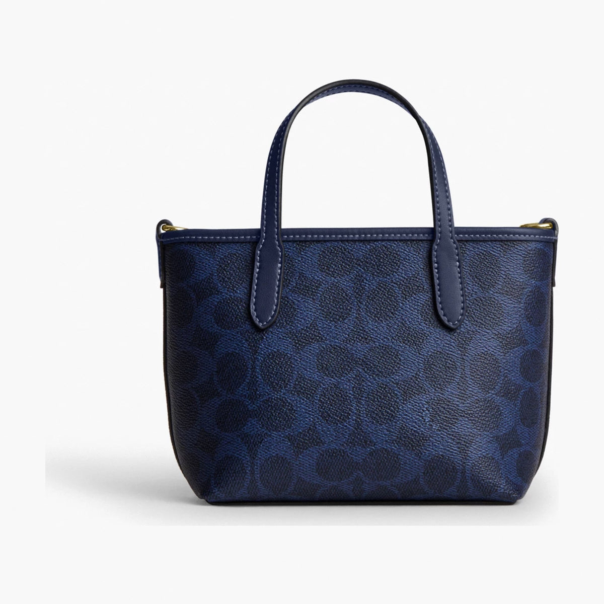 Coach City Mini Tote Bag In Signature Canvas - Gold/Navy