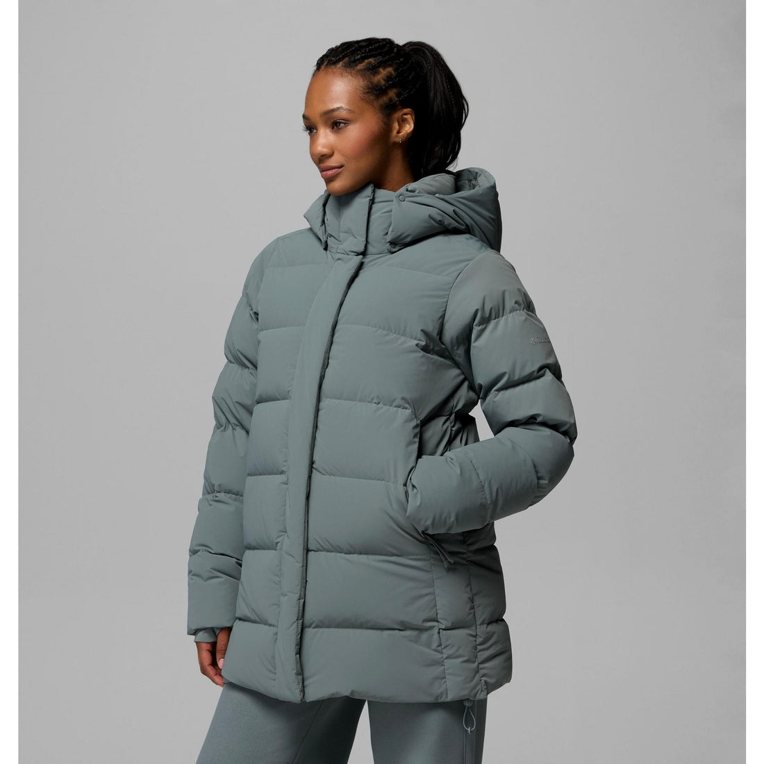 Columbia Women's Amaze Puff Mid Hooded Jacket - Sedona Sage