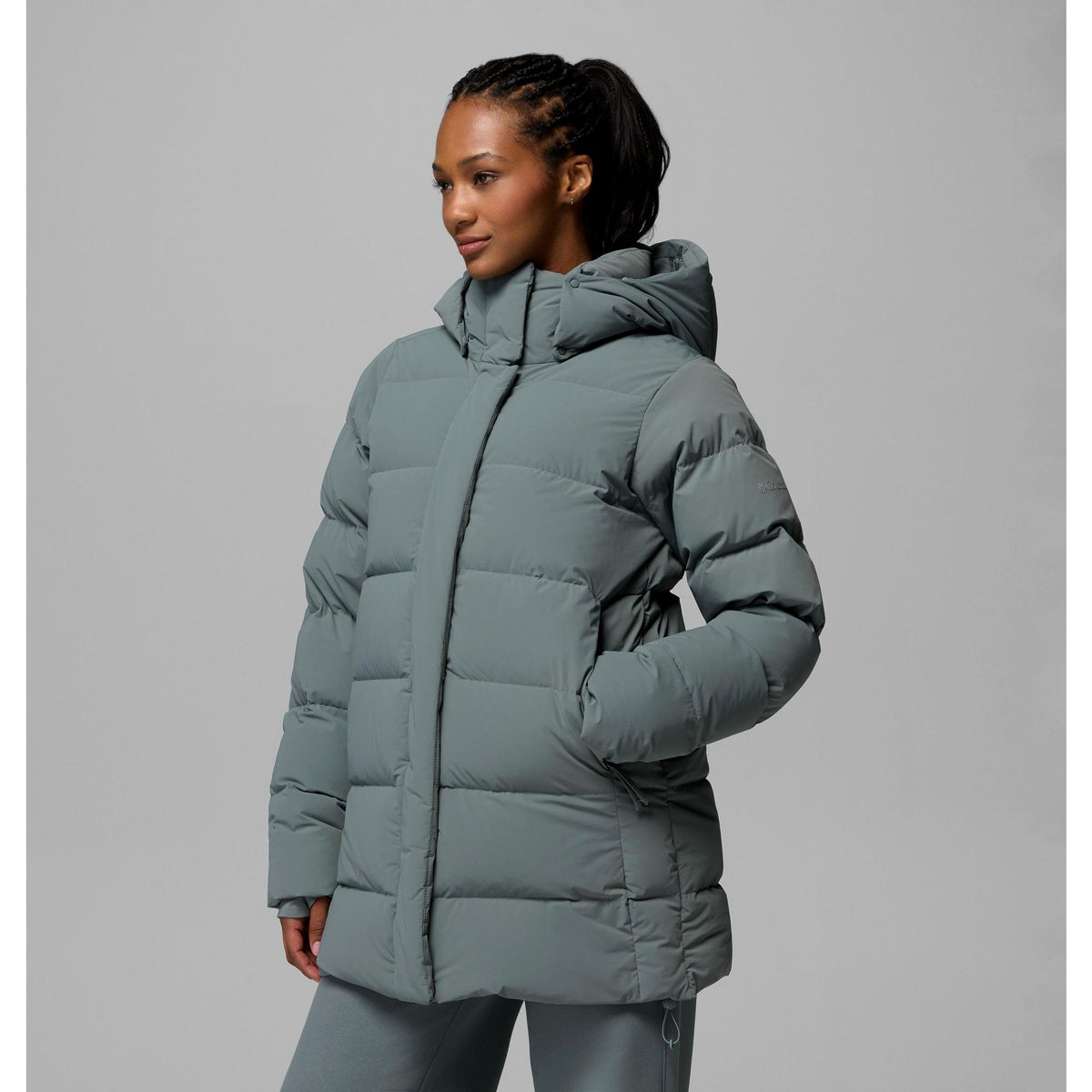 Columbia Women's Amaze Puff Mid Hooded Jacket - Sedona Sage