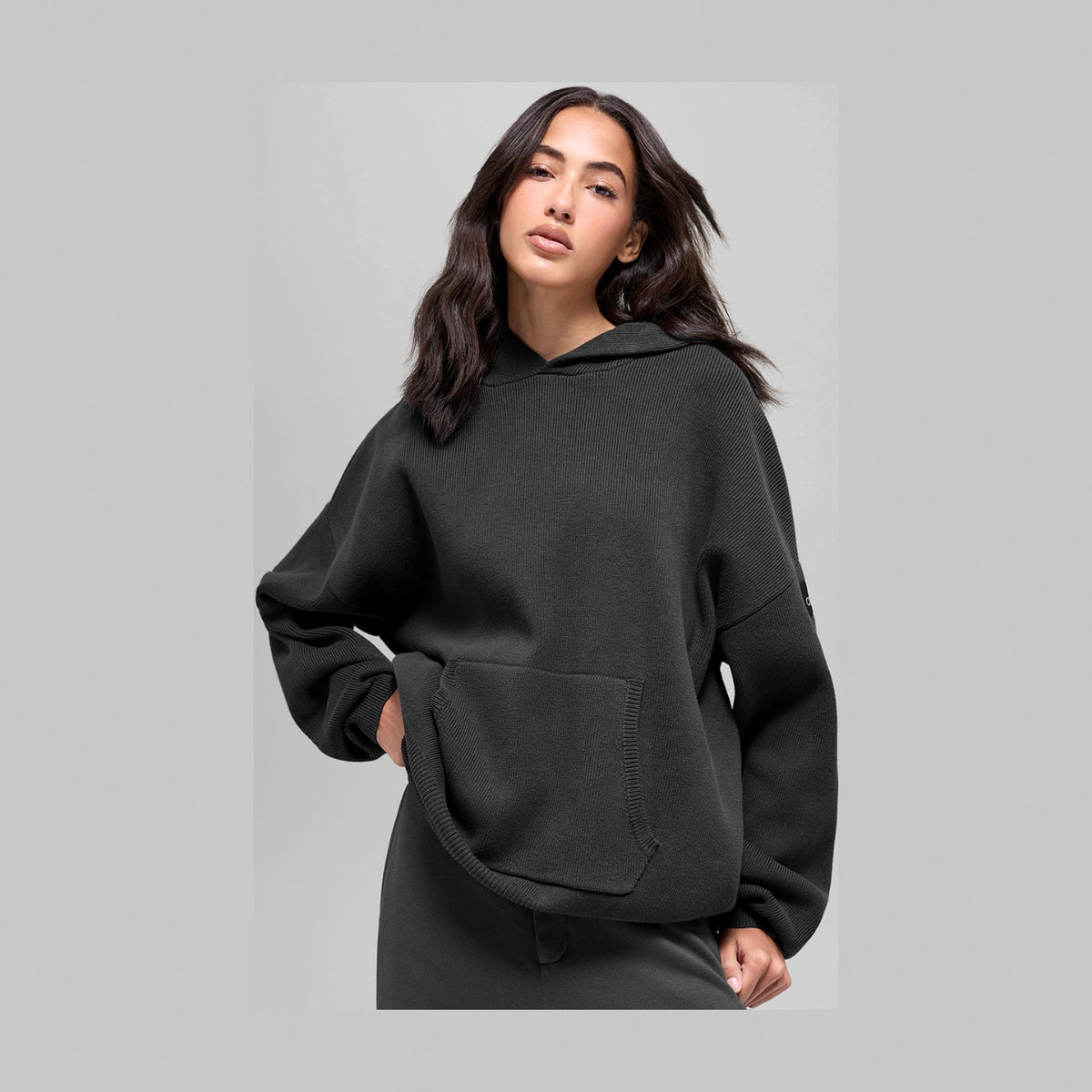 Alo Yoga Scholar Hooded Sweater - Anthracite