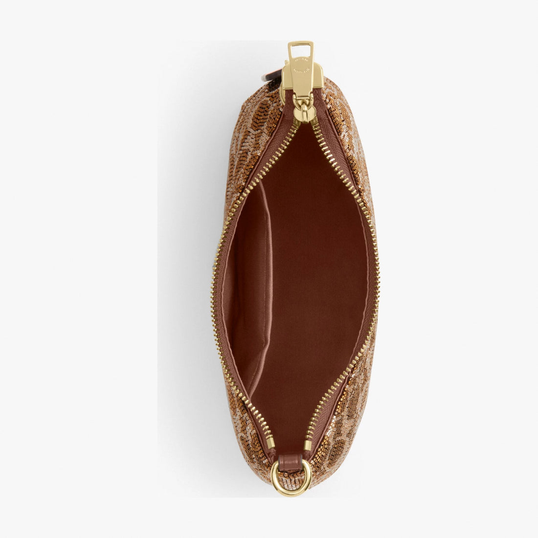 Coach Teri Shoulder Bag In Signature Beaded Satin - Gold/Tan