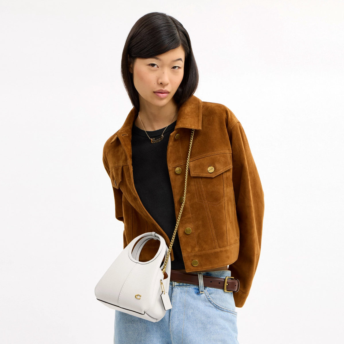 Coach Lana Shoulder Bag 19 - Brass/Chalk