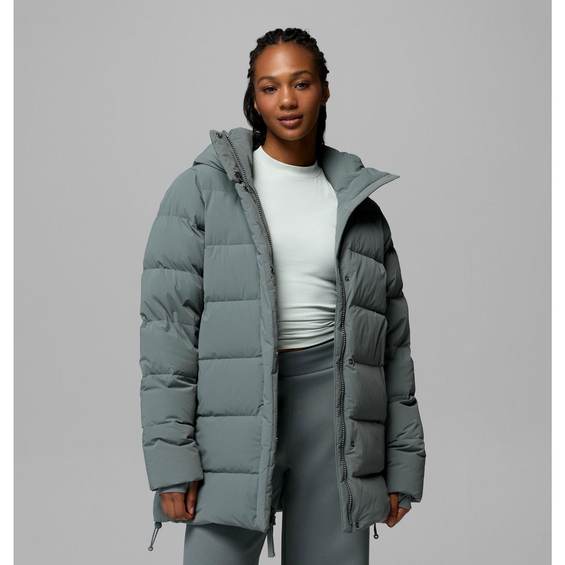 Columbia Women's Amaze Puff Mid Hooded Jacket - Sedona Sage