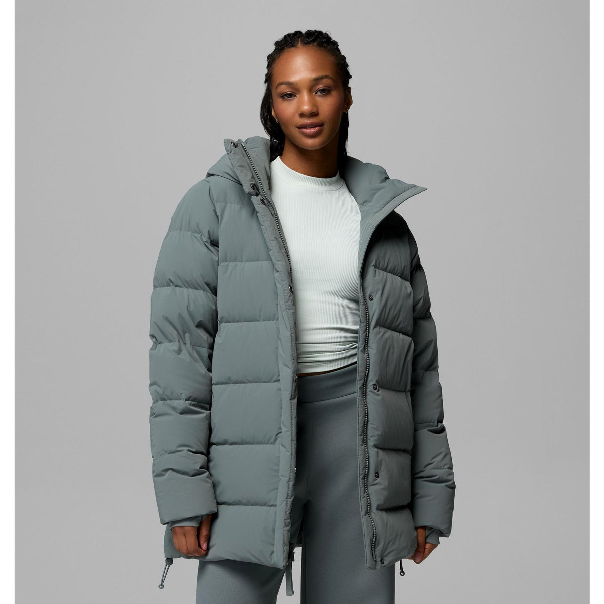 Columbia Women's Amaze Puff Mid Hooded Jacket - Sedona Sage