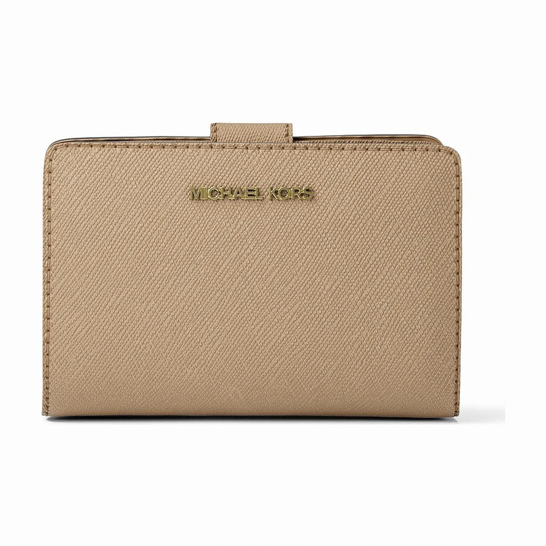 Michael Kors Medium Crossgrain Leather Wallet - CAMEL