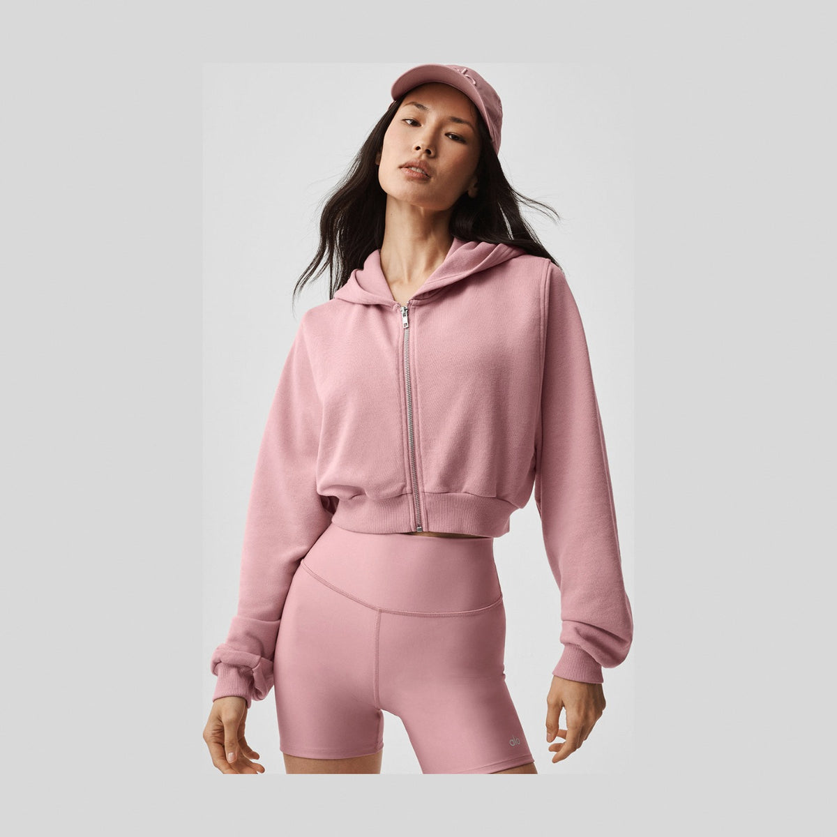 Alo Yoga Sweet Escape Zip Up Hoodie - Vintage Pink