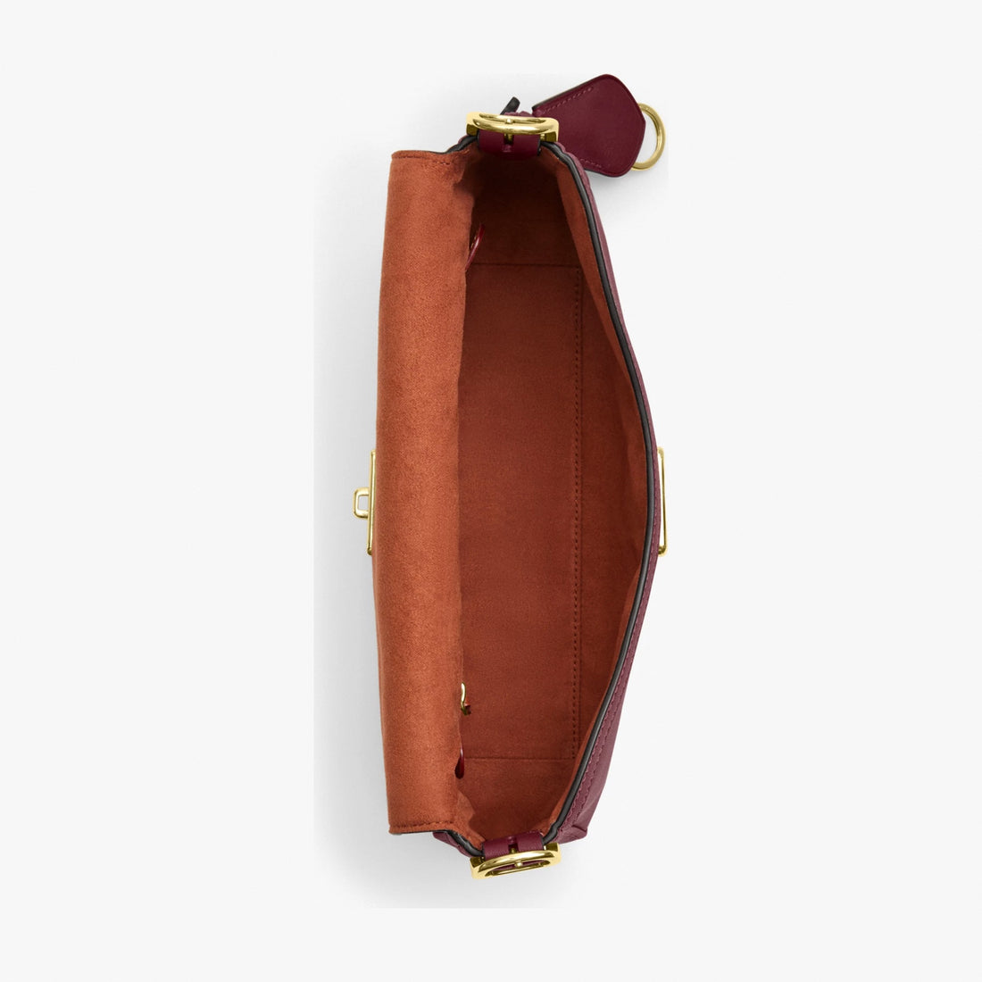 Coach Etta Small Flap Shoulder Bag - Gold/Dark Cherry
