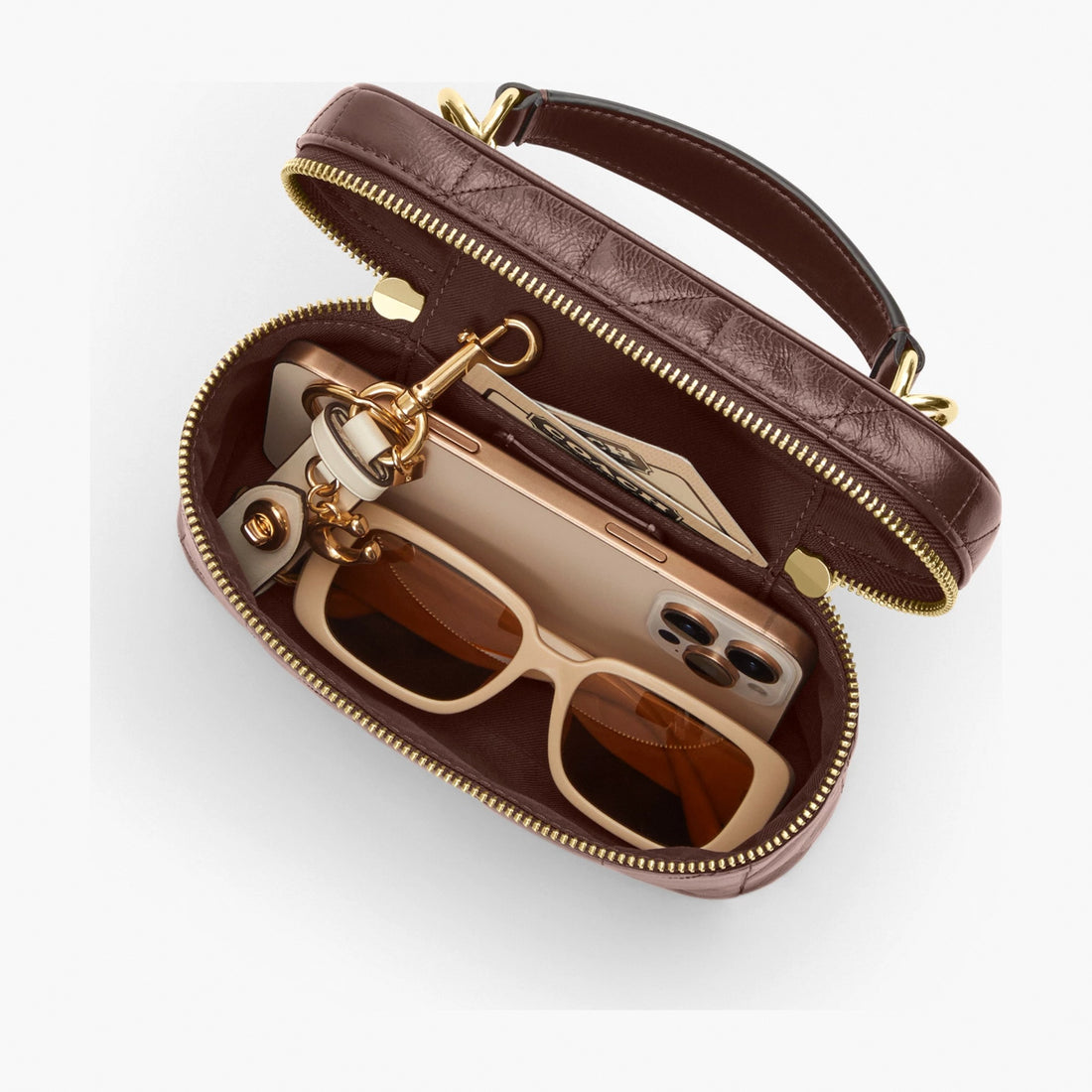 Coach Rainer Crossbody Bag 18 With Quilting - Gold/Maple