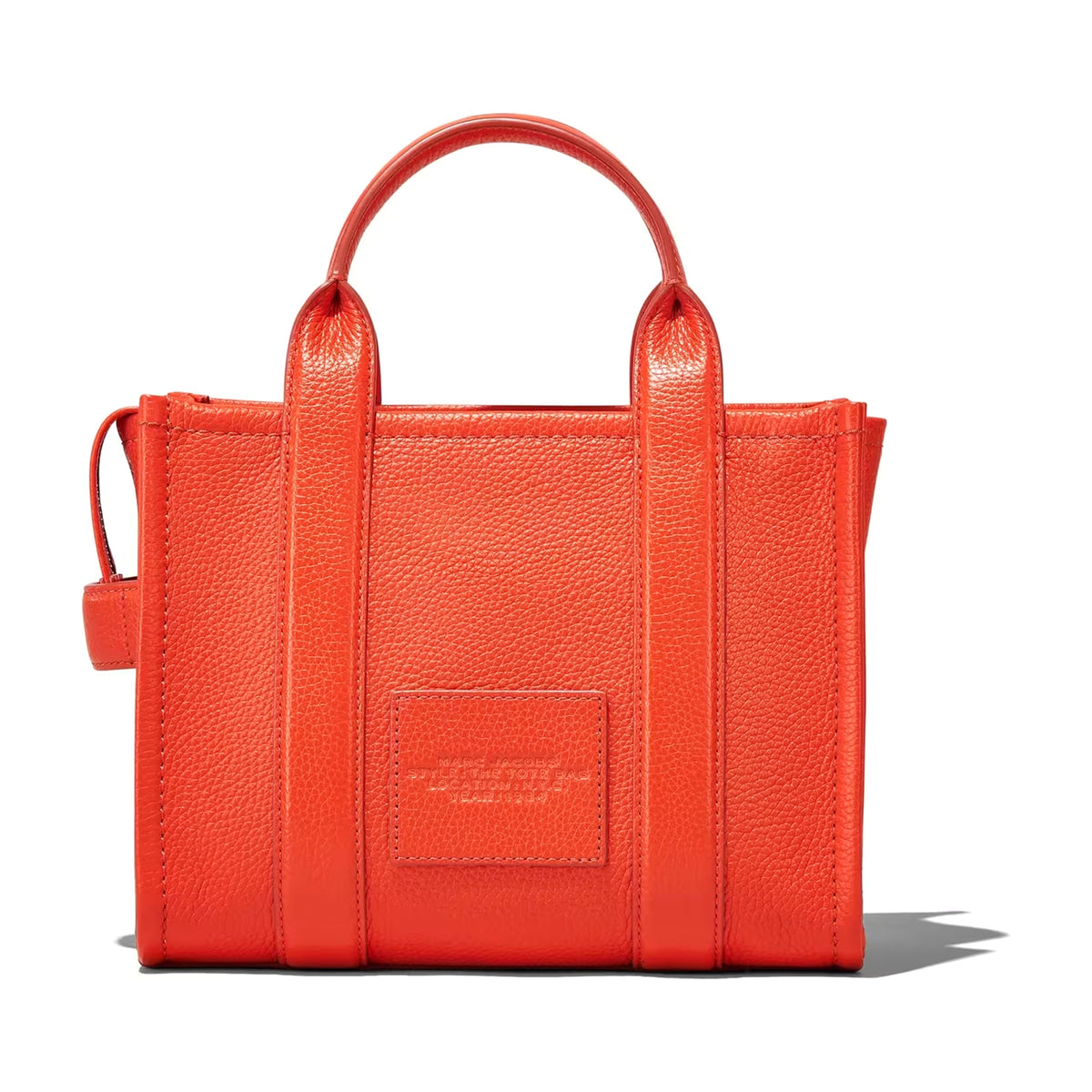 Marc Jacobs The Leather Small Tote Bag - ELECTRIC ORANGE
