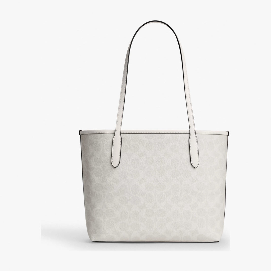 Coach Medium City Tote Bag In Signature Canvas - Gold/White/Chalk