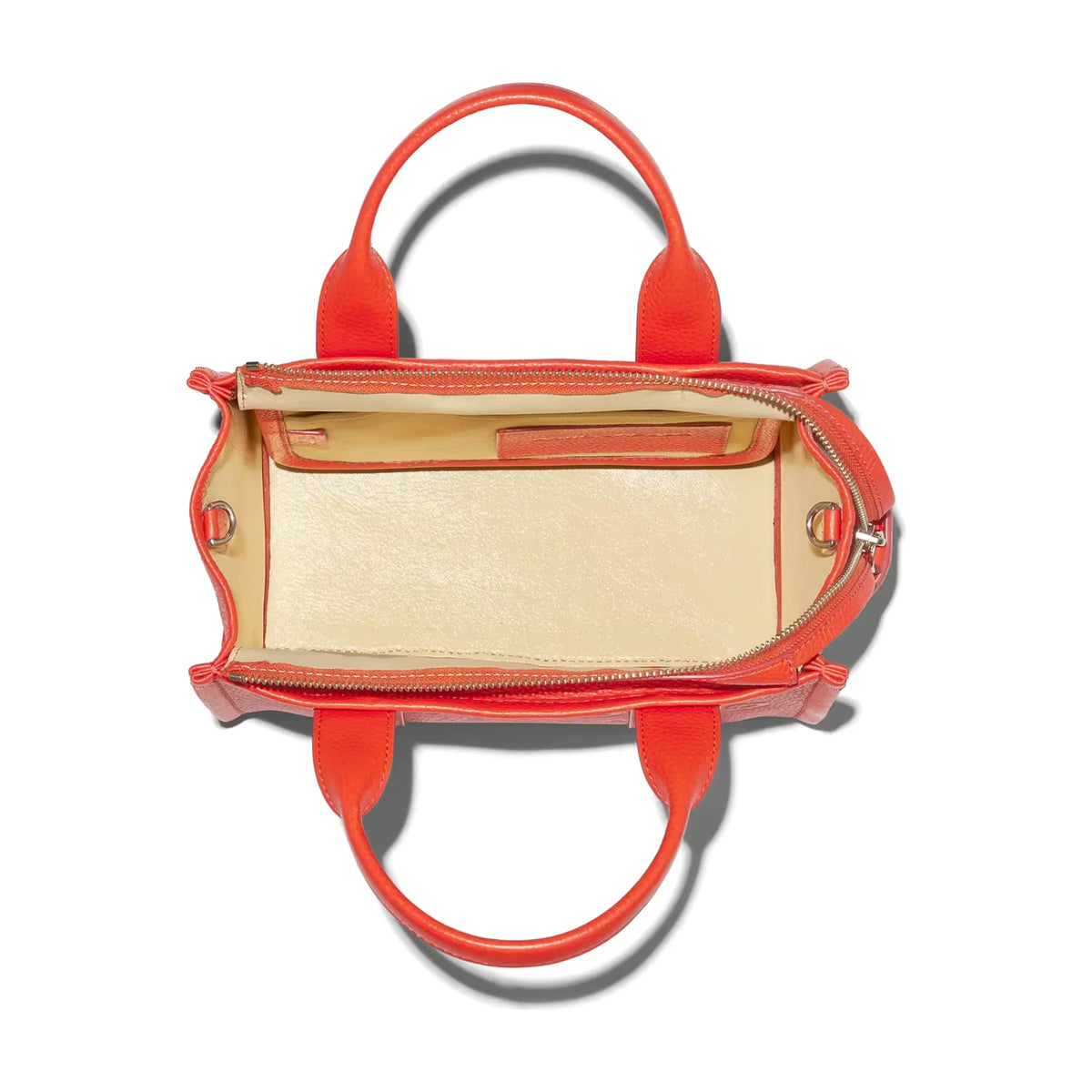 Marc Jacobs The Leather Small Tote Bag - ELECTRIC ORANGE