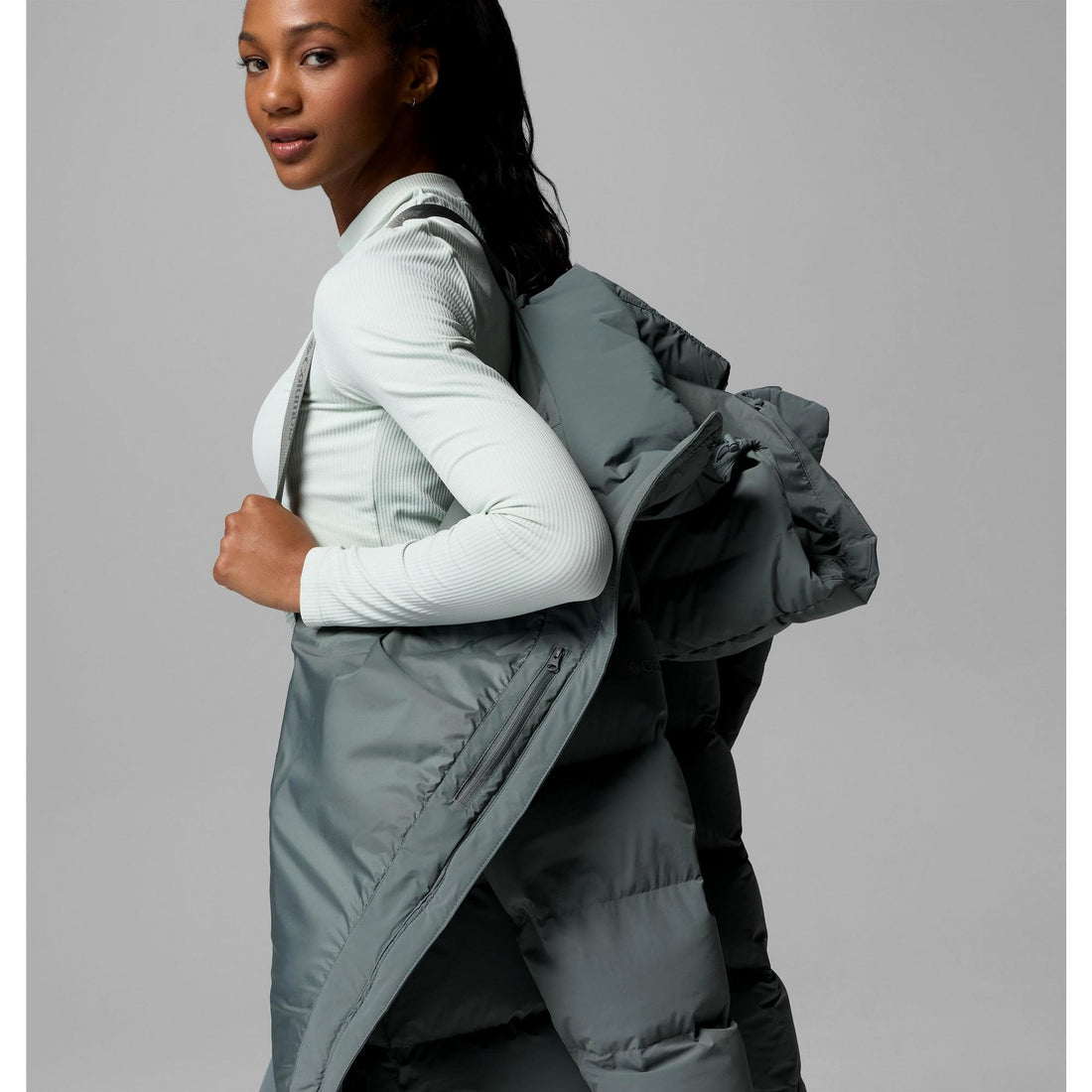 Columbia Women's Amaze Puff Mid Hooded Jacket - Sedona Sage
