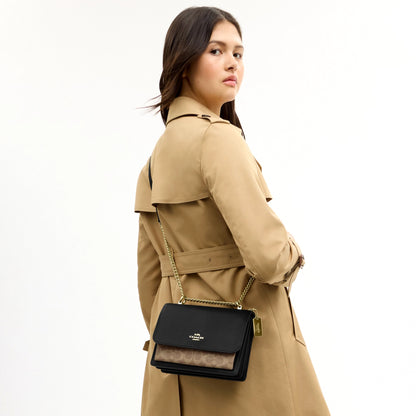 Coach Klare Crossbody Bag In Signature Canvas - Gold/Tan/Black Multi