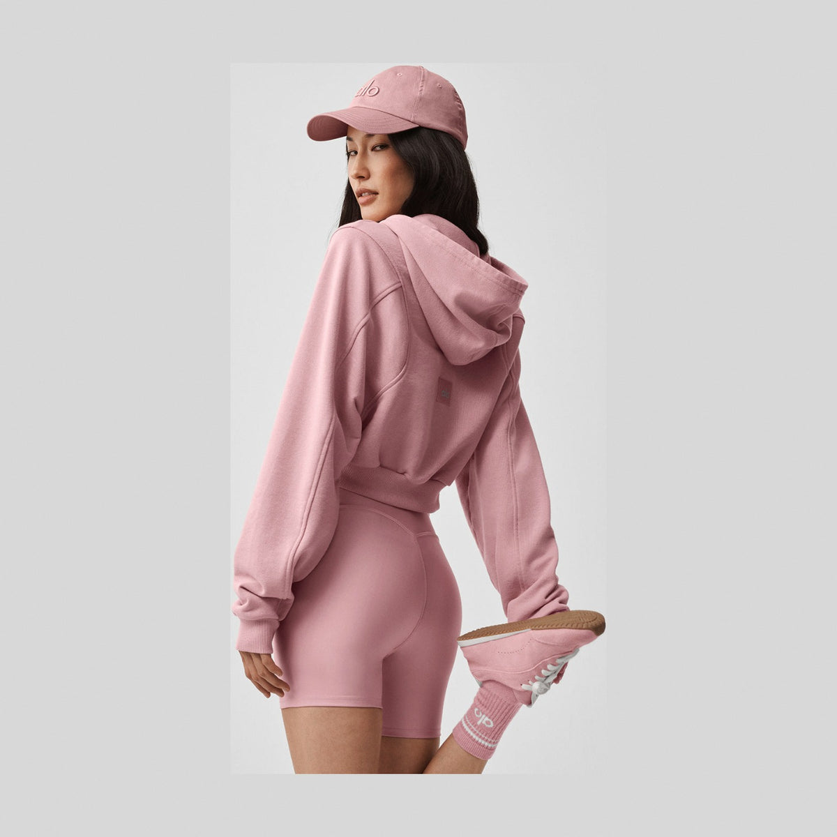 Alo Yoga Sweet Escape Zip Up Hoodie - Vintage Pink