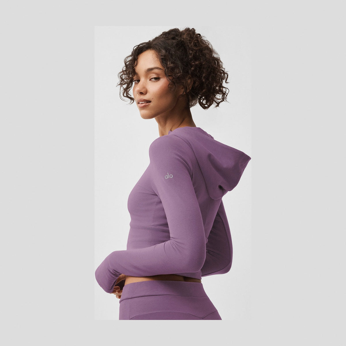 Alo Yoga Sway Full Zip Hoodie - Plum Kiss