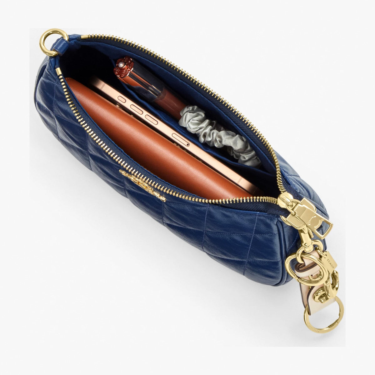 Coach Teri Shoulder Bag With Quilting - Gold/Deep Blue