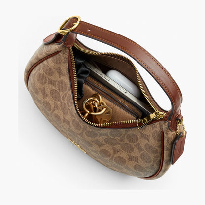 Coach Emily Shoulder Bag In Signature Canvas - Gold/Tan/Brown