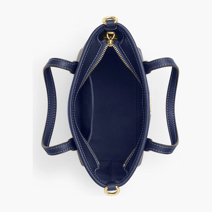 Coach City Mini Tote Bag In Signature Canvas - Gold/Navy
