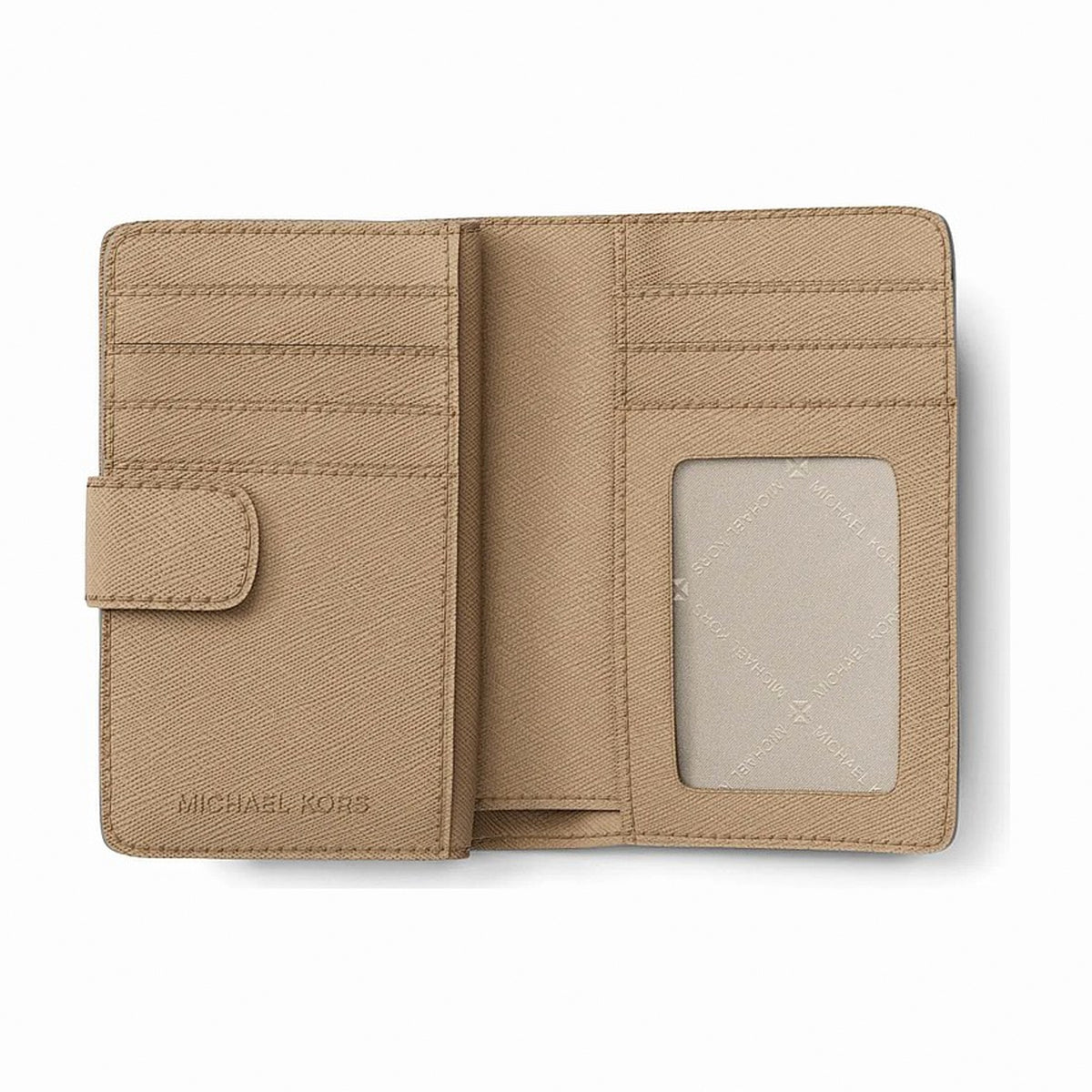 Michael Kors Medium Crossgrain Leather Wallet - CAMEL