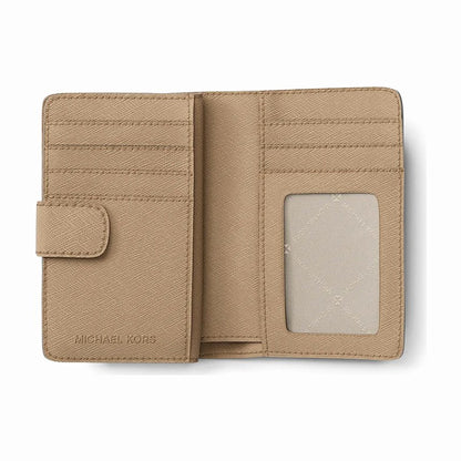 Michael Kors Medium Crossgrain Leather Wallet - CAMEL
