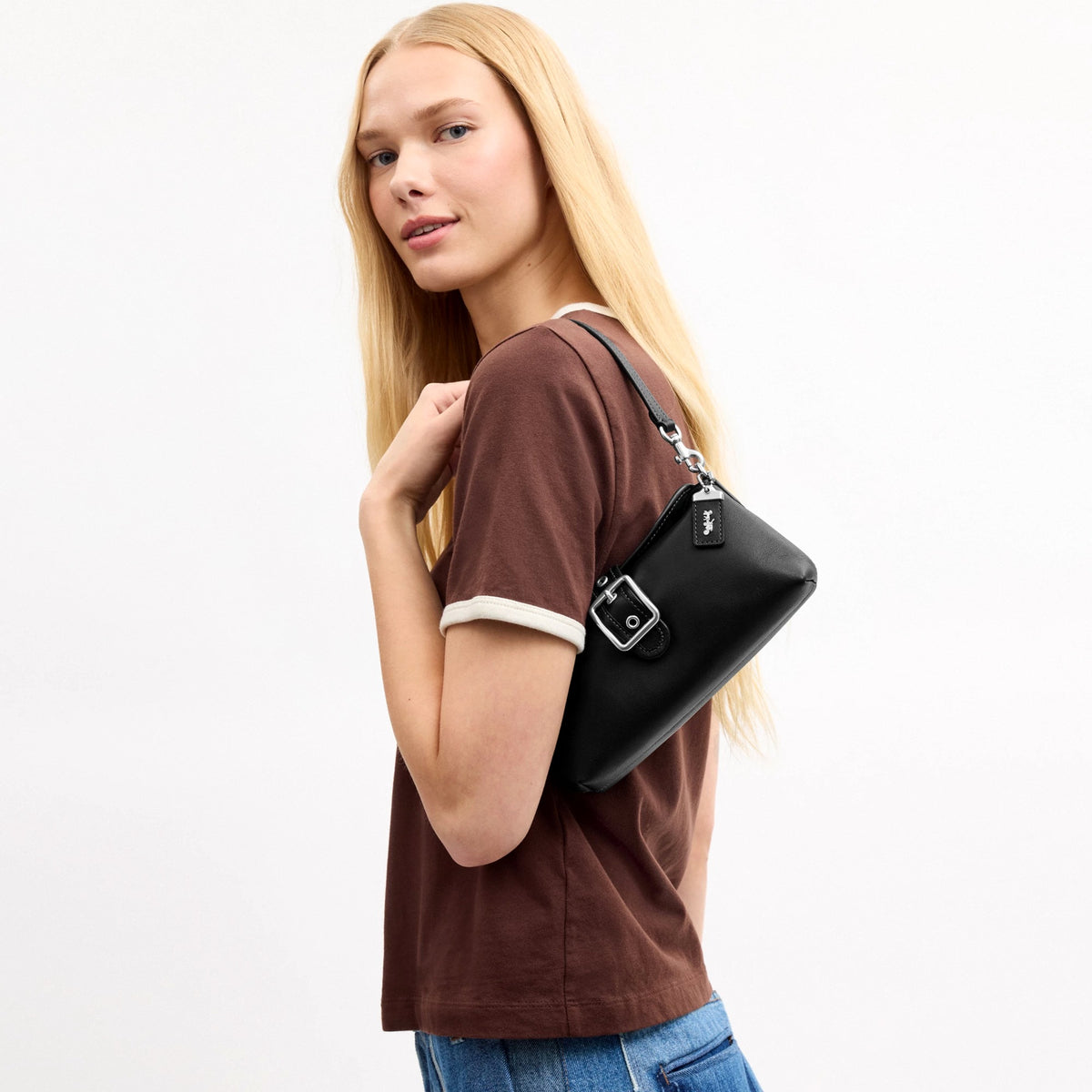 Coach Abbie Shoulder Bag - Silver/Black