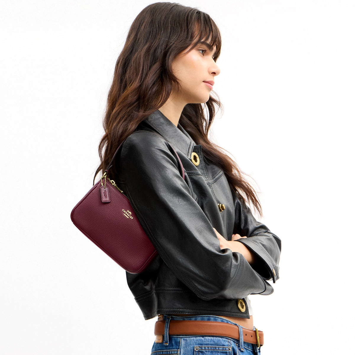 Coach Nolita 19 - Gold/Dark Cherry